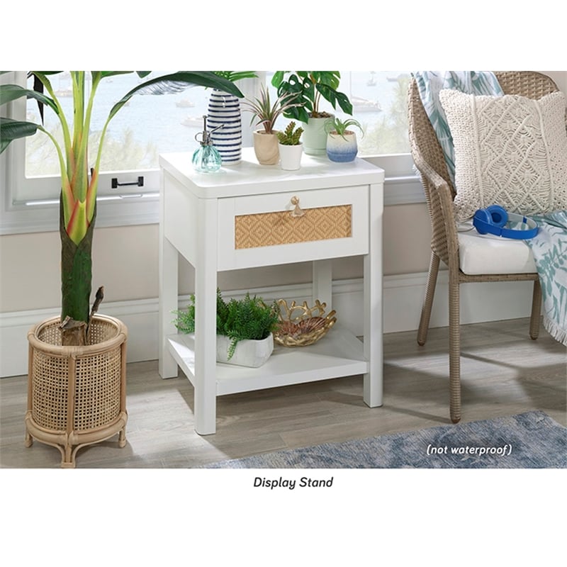 Sauder Isabella Isle Engineered Wood Bedroom Nightstand in White