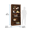 Sauder Miscellaneous Storage Engineered Wood Bookcase in Grand Walnut