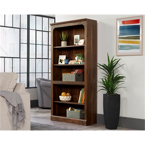 Sauder Miscellaneous Storage Engineered Wood Bookcase in Grand Walnut