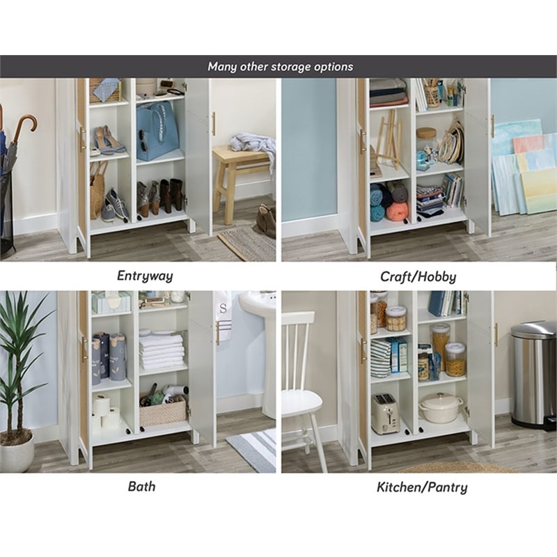 Sauder Isabella Isle Storage Engineered Wood Cabinet in White