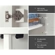 Sauder Isabella Isle Storage Engineered Wood Cabinet in White