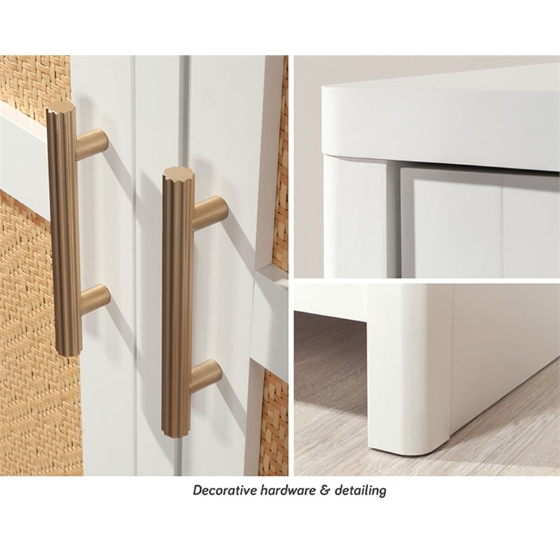 Sauder Isabella Isle Storage Engineered Wood Cabinet in White