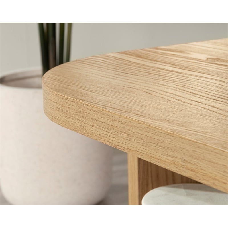 Sauder Misc Entertainment Engineered Wood Credenza in Harmony Ash