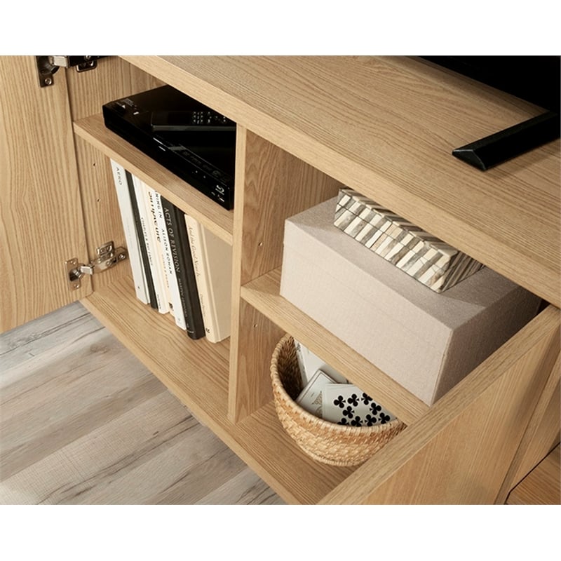 Sauder Misc Entertainment Engineered Wood Credenza in Harmony Ash