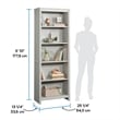 Sauder Dover Edge 3-Adjustable Shelves Bookcase in Glacier Oak