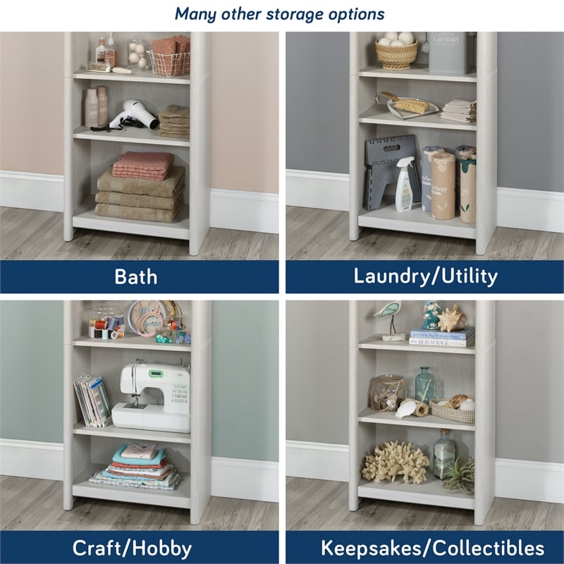 Sauder Dover Edge 3-Adjustable Shelves Bookcase in Glacier Oak
