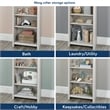 Sauder Dover Edge 3-Adjustable Shelves Bookcase in Glacier Oak