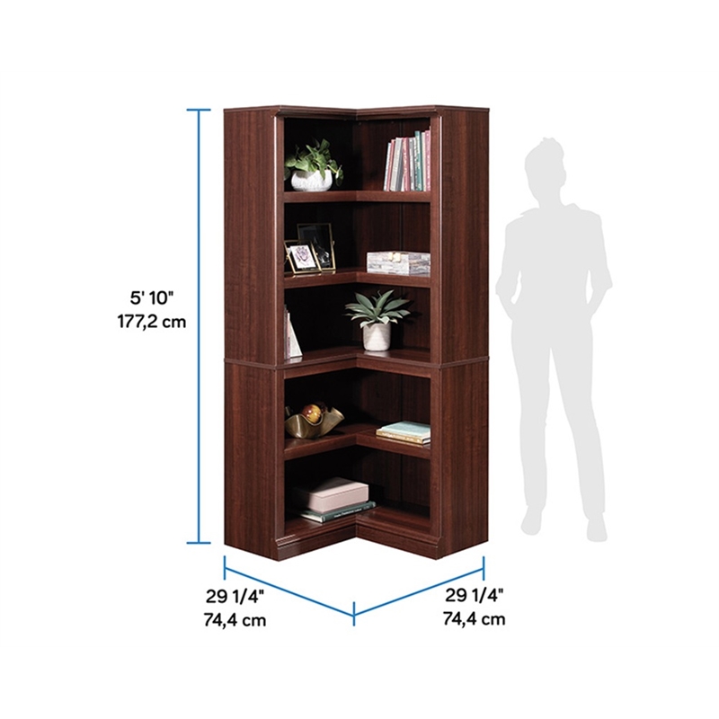 Sauder Miscellaneous Storage Engineered Wood Bookcase Select Cherry