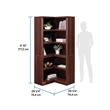 Sauder Miscellaneous Storage Engineered Wood Bookcase Select Cherry