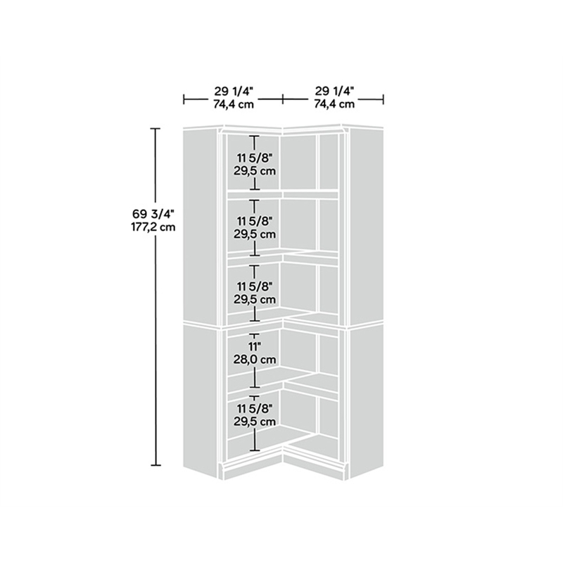 Sauder Miscellaneous Storage Engineered Wood Bookcase Select Cherry