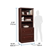 Sauder Miscellaneous Storage Engineered Wood Library in Select Cherry