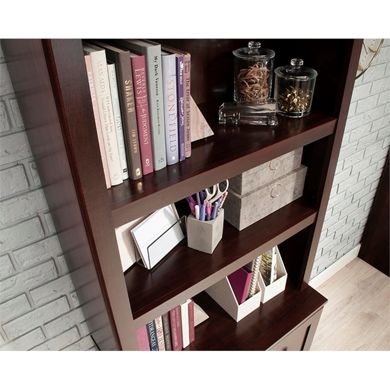 Sauder Miscellaneous Storage Engineered Wood Library in Select Cherry