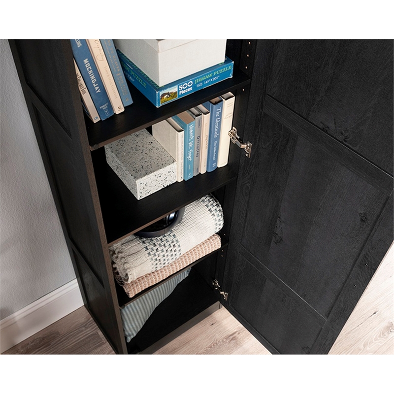 Sauder Miscellaneous Storage Engineered Wood Cabinet in Raven Oak