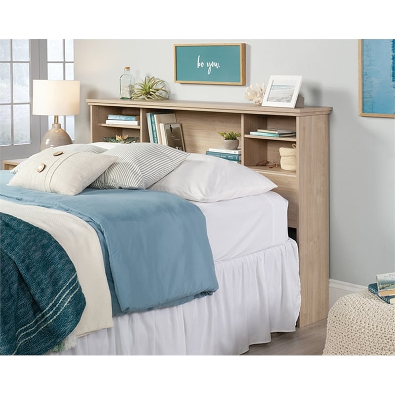 Sauder River Ranch Engineered Wood Headboard in Harvest Walnut