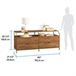 Sauder International Lux 4-Drawers Dresser Sindoori Mango