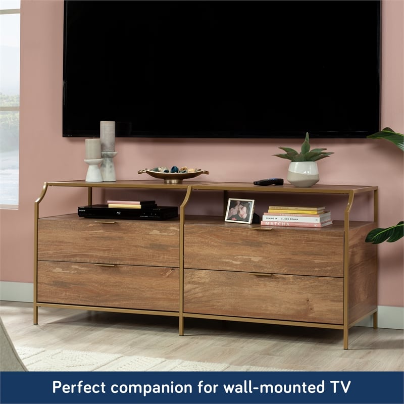 Sauder International Lux 4-Drawers Dresser Sindoori Mango