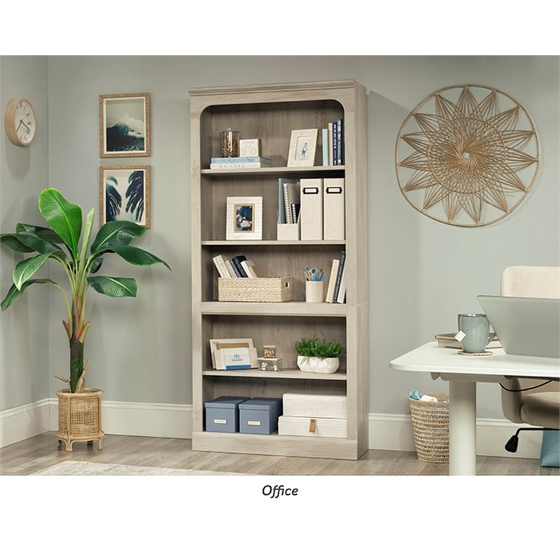 Sauder Miscellaneous Storage Engineered Wood Bookcase in Chalked Chestnut