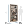 Sauder Miscellaneous Storage Engineered Wood Bookcase in Chalked Chestnut