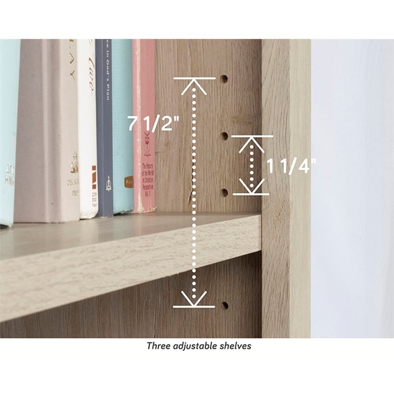 Sauder Miscellaneous Storage Engineered Wood Bookcase in Chalked Chestnut