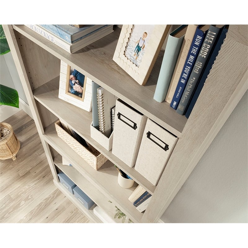 Sauder Miscellaneous Storage Engineered Wood Bookcase in Chalked Chestnut