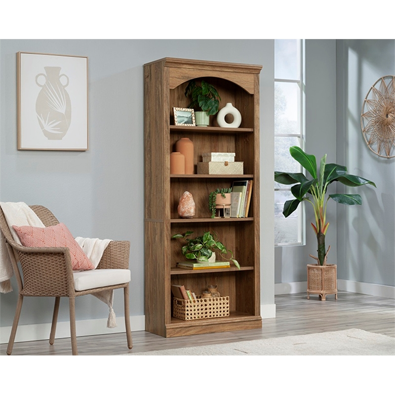 Sauder Miscellaneous Storage Engineered Wood Bookcase in Sindoori Mango