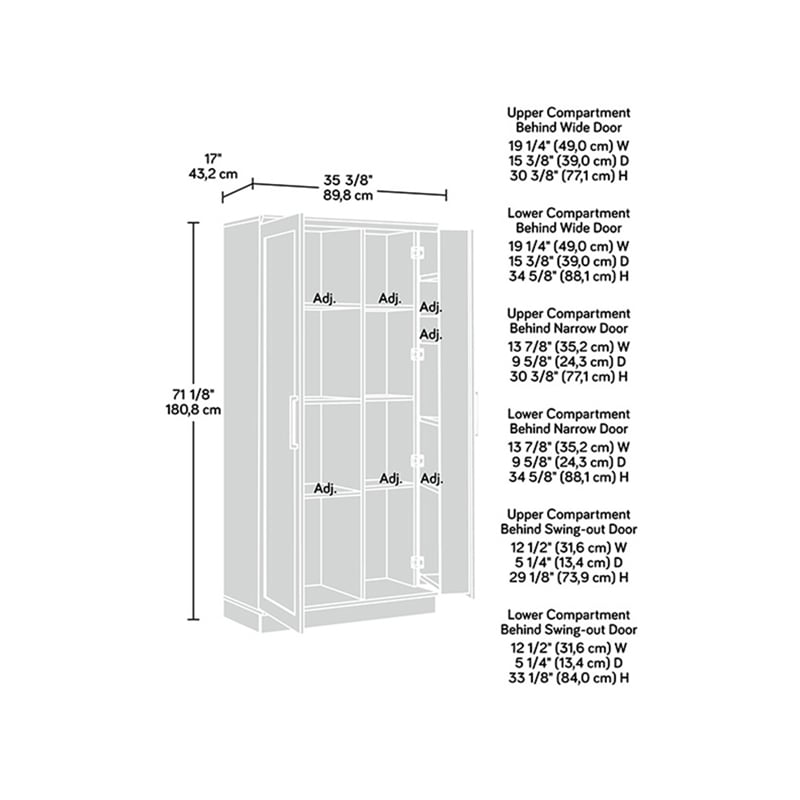 Sauder HomePlus Storage Engineered Wood Cabinet in Raven Oak