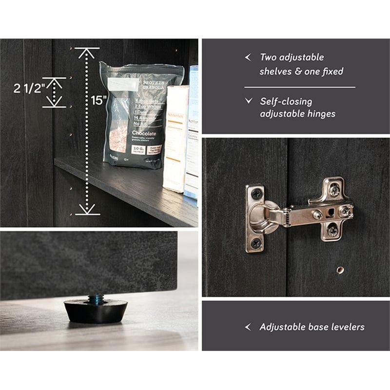 Sauder HomePlus Storage Engineered Wood Cabinet in Raven Oak