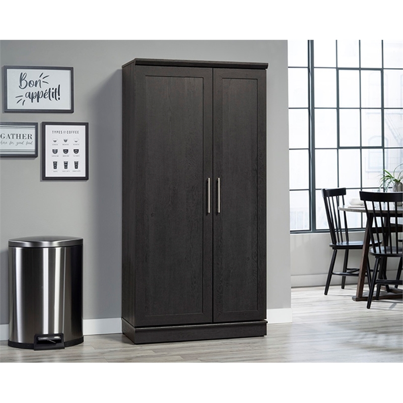 Sauder HomePlus Storage Engineered Wood Cabinet in Raven Oak