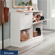 Sauder HomePlus Storage Shoe Cabinet White Finish