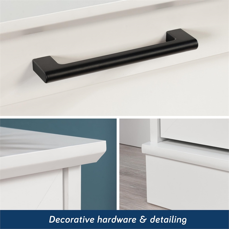 Sauder HomePlus Storage Shoe Cabinet White finish