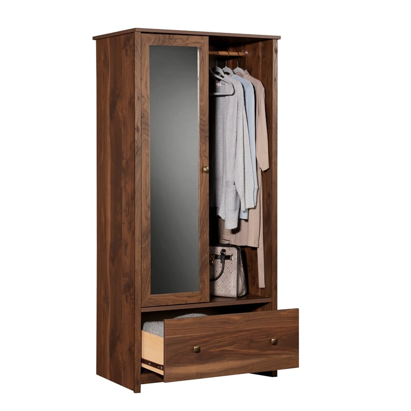 Sauder River Ranch Armoire Grand Walnut finish