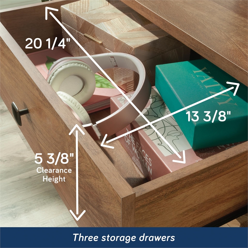 Sauder River Ranch Credenza For TVs up to 75