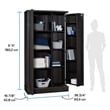 Sauder Merton Hall Storage Cabinet Dakota Oak Finish