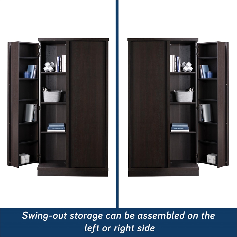 Sauder Merton Hall Storage Cabinet Dakota Oak Finish