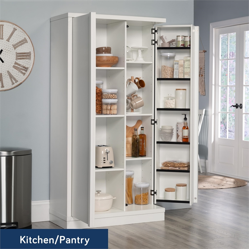 Sauder Merton Hall Storage Cabinet White Finish