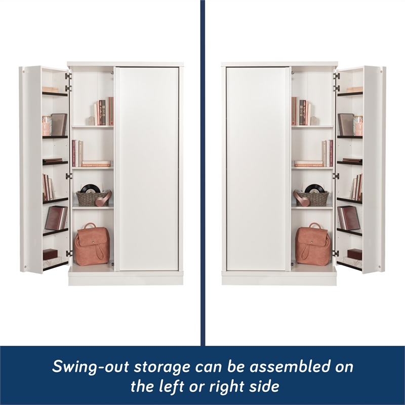 Sauder Merton Hall Storage Cabinet White Finish