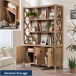 Sauder Newberry Lane Storage Organizer Khaki Pine Finish