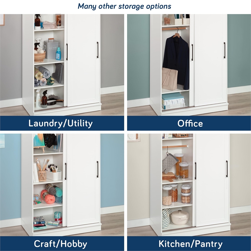 Sauder Homeplus Storage Cabinet White Finish