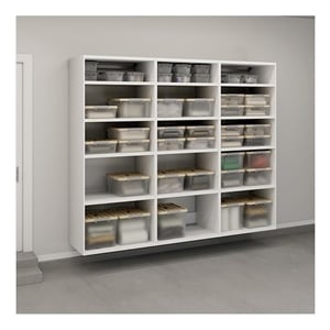 Sauder GarageCore Storage Bundle in White finish