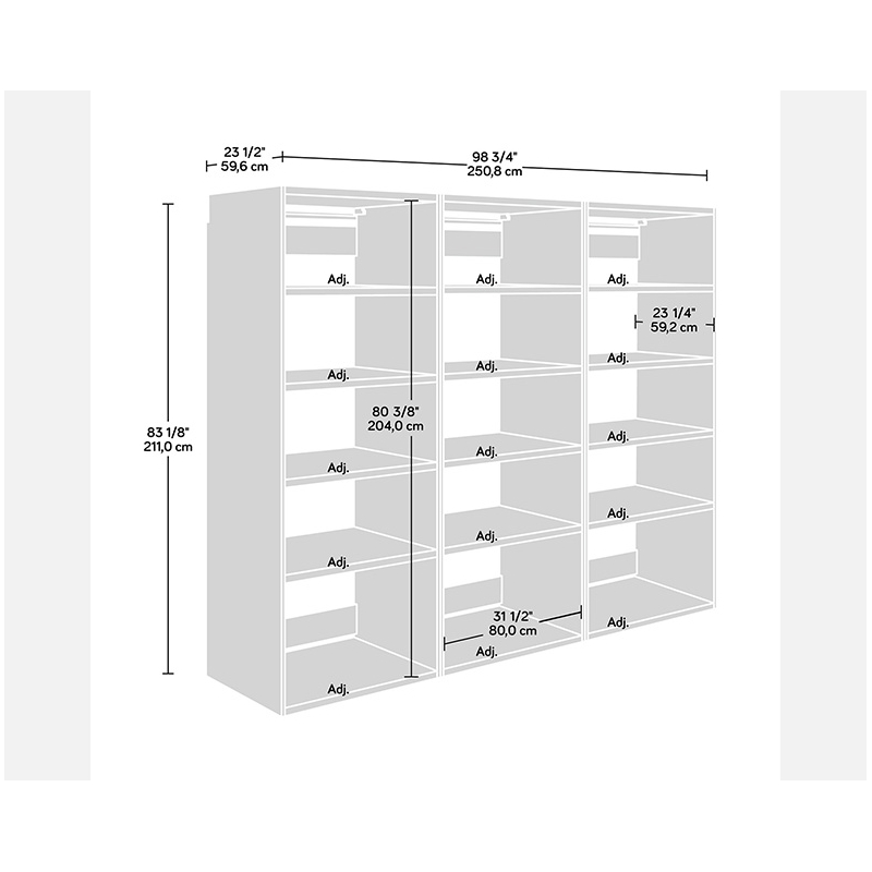 Sauder GarageCore Storage Bundle in White finish