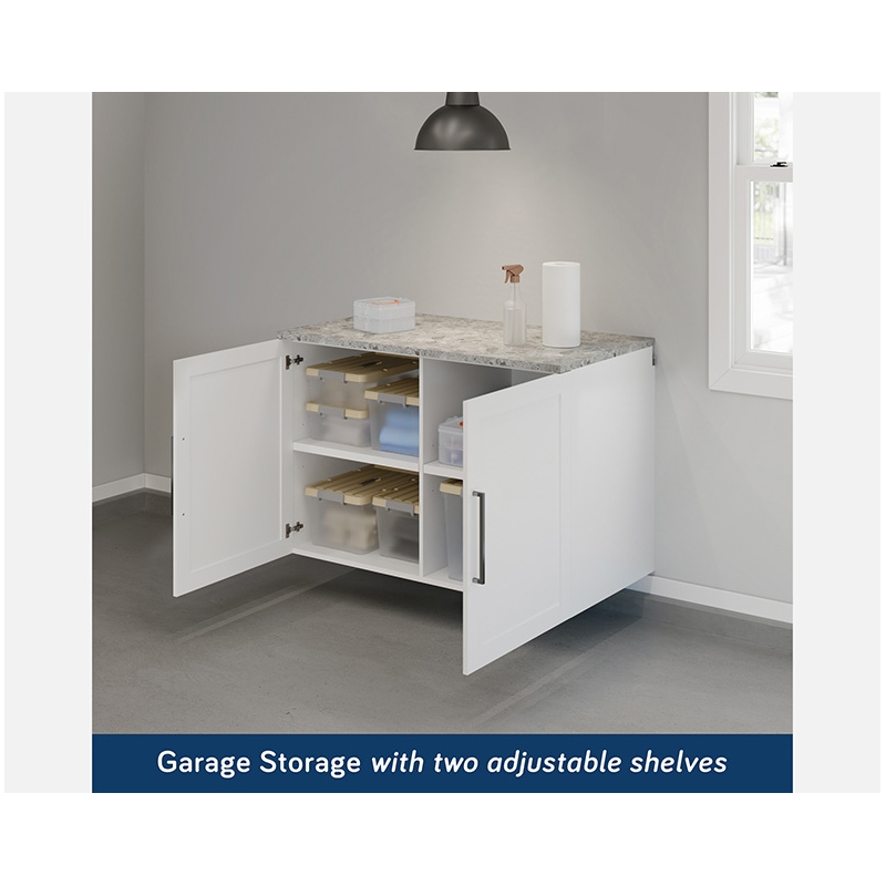 Sauder GarageCore Storage Bundle in White finish