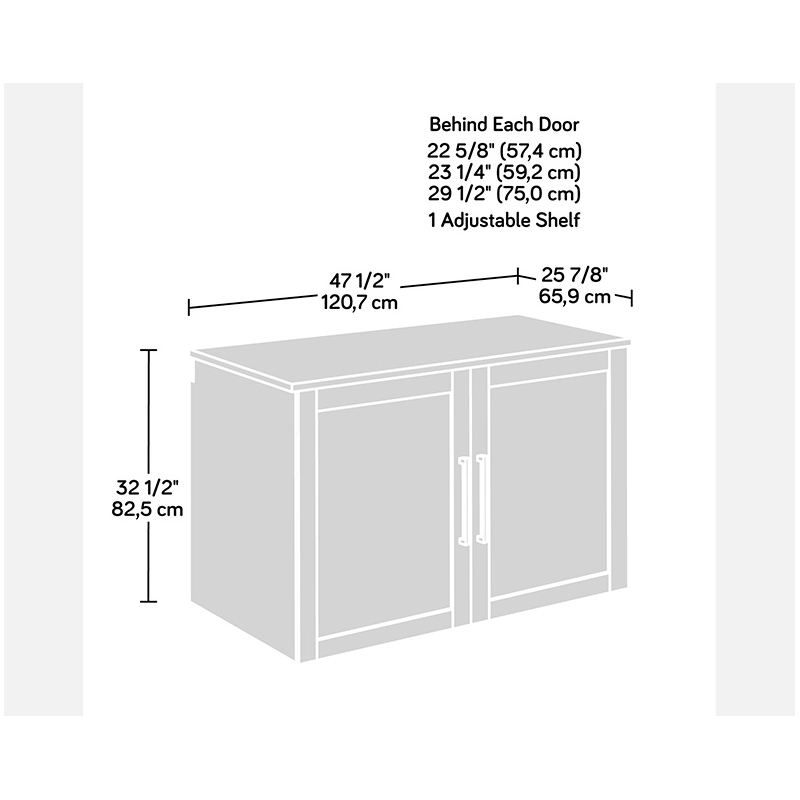 Sauder GarageCore Storage Bundle in White finish