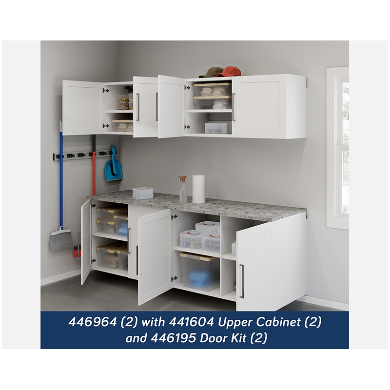 Sauder GarageCore Storage Bundle in White finish