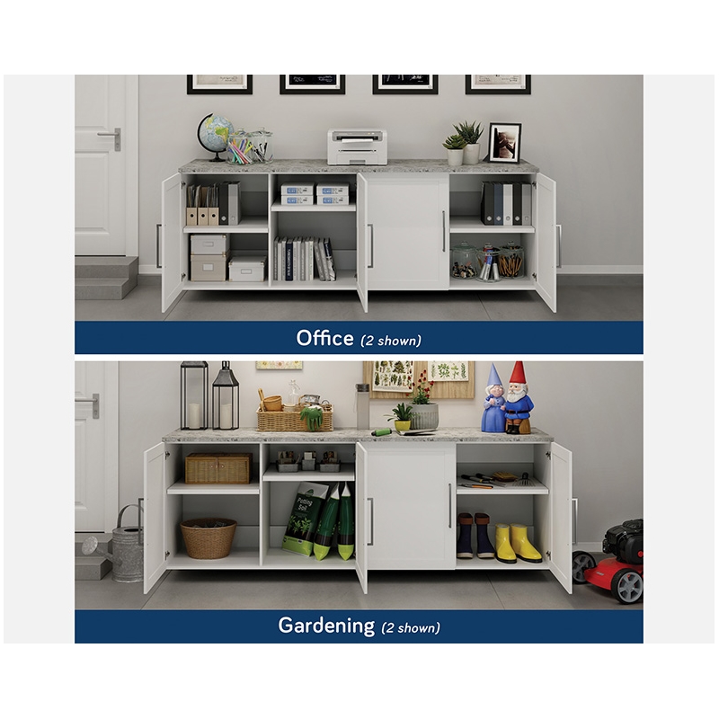 Sauder GarageCore Storage Bundle in White finish