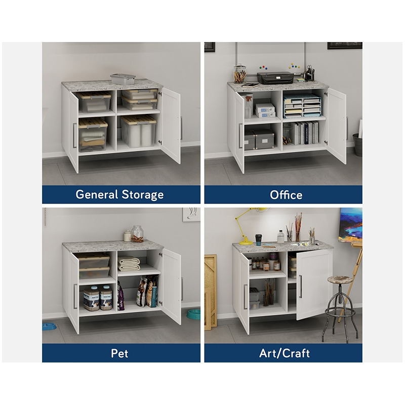 Sauder GarageCore Storage Bundle in White finish