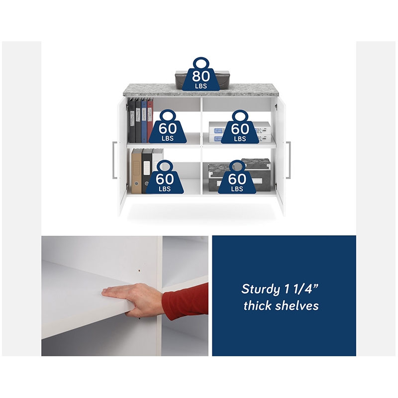 Sauder GarageCore Storage Bundle in White finish