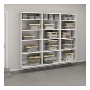 Sauder GarageCore Storage Bundle in White finish