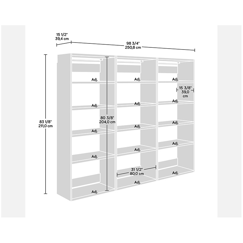Sauder GarageCore Storage Bundle in White finish