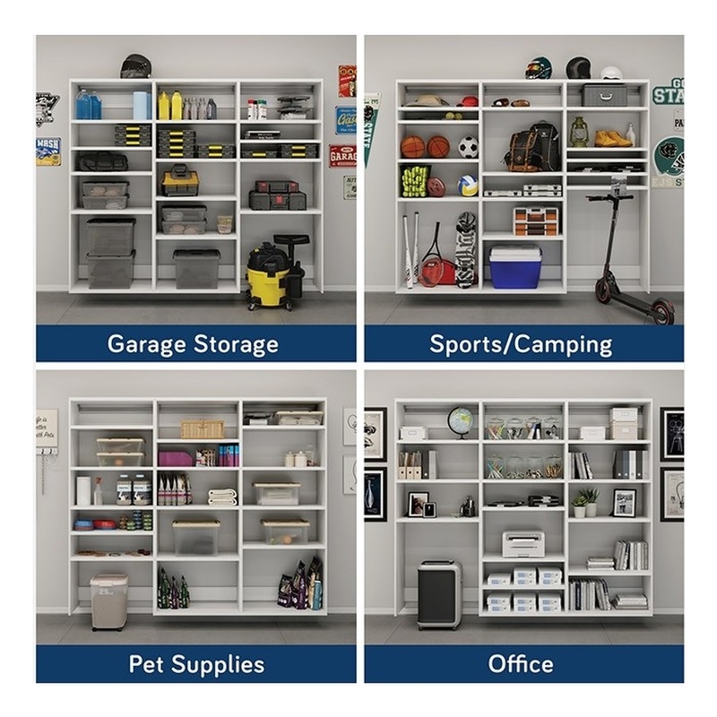 Sauder GarageCore Storage Bundle in White finish