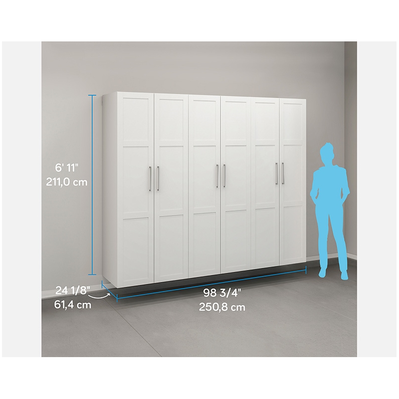 Sauder GarageCore Storage Bundle in White finish
